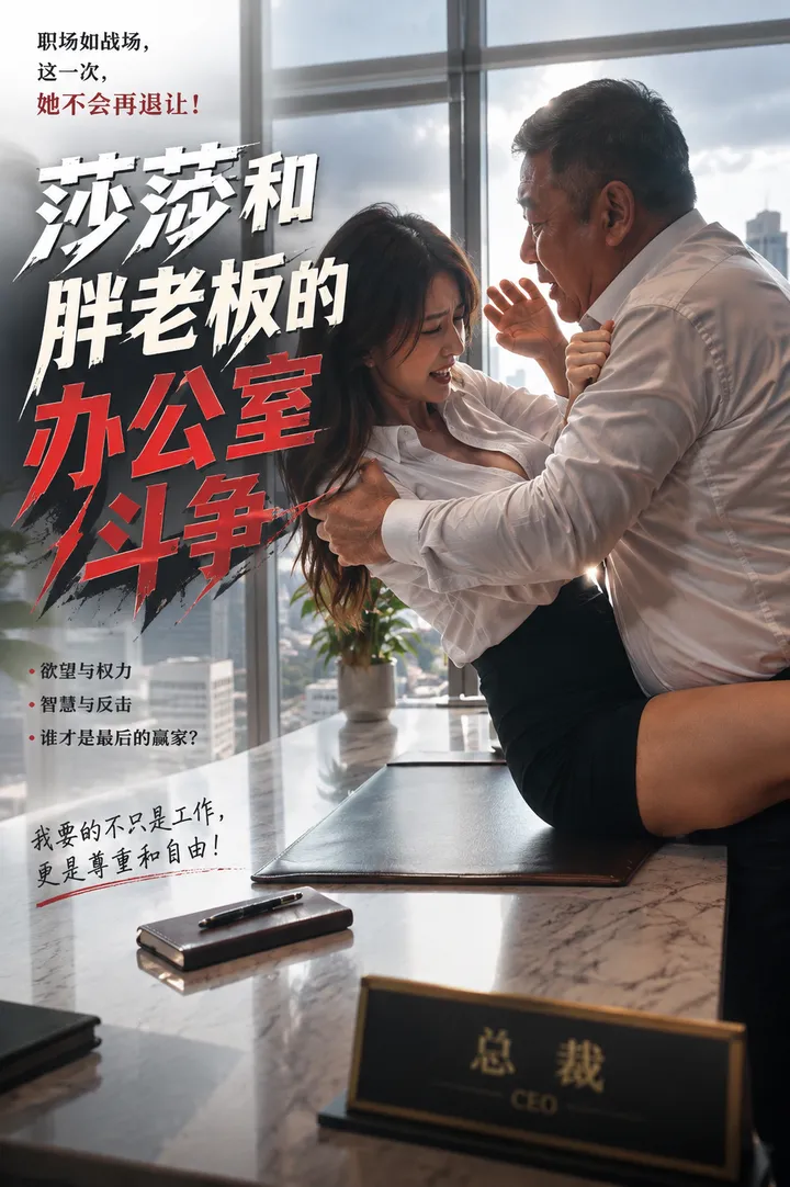 莎莎和胖老板办公室乱战